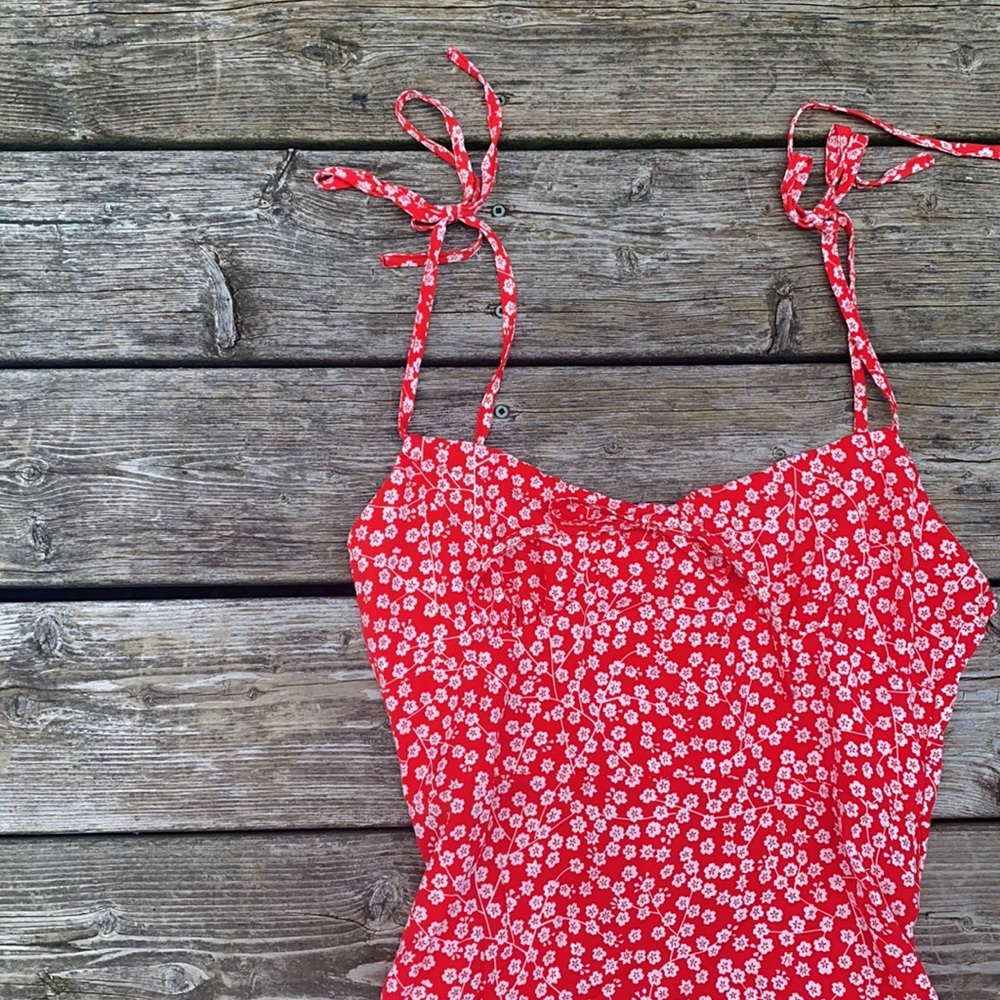 Red Floral Dress